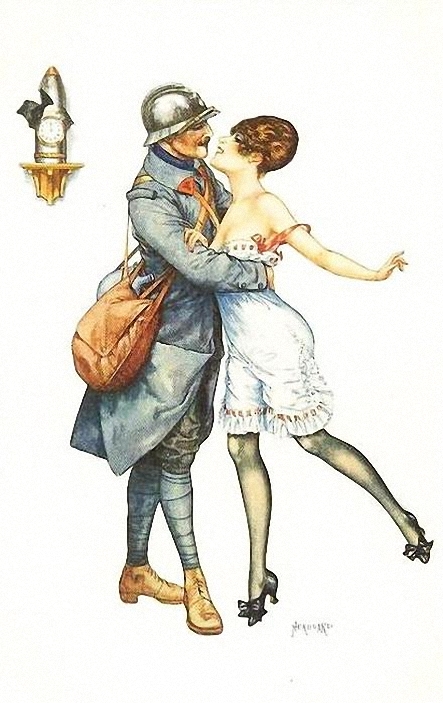 Baiser, WWI Postcard Image by Cheri Herouard